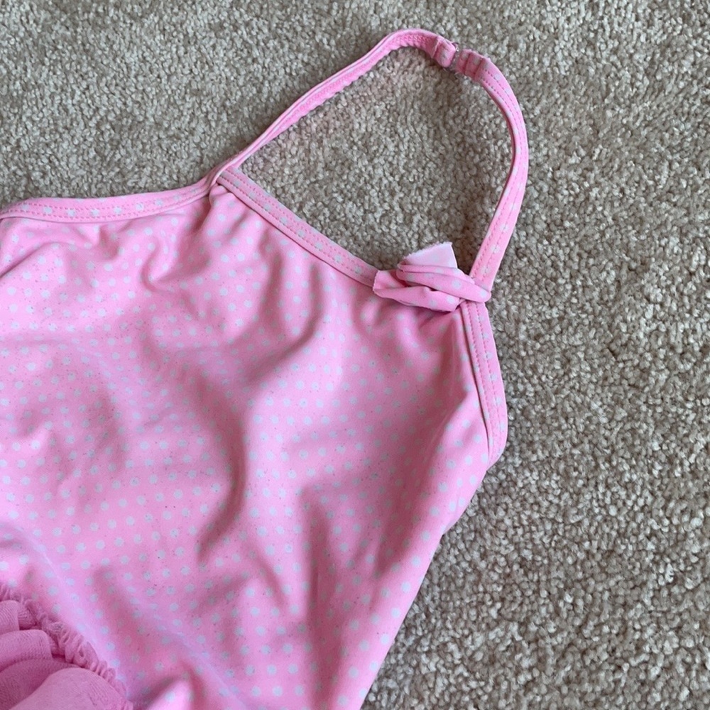 🦋FREE SHIP $50🦋 Pink Ruffled Bathing 18-24 - Picture 4 of 9
